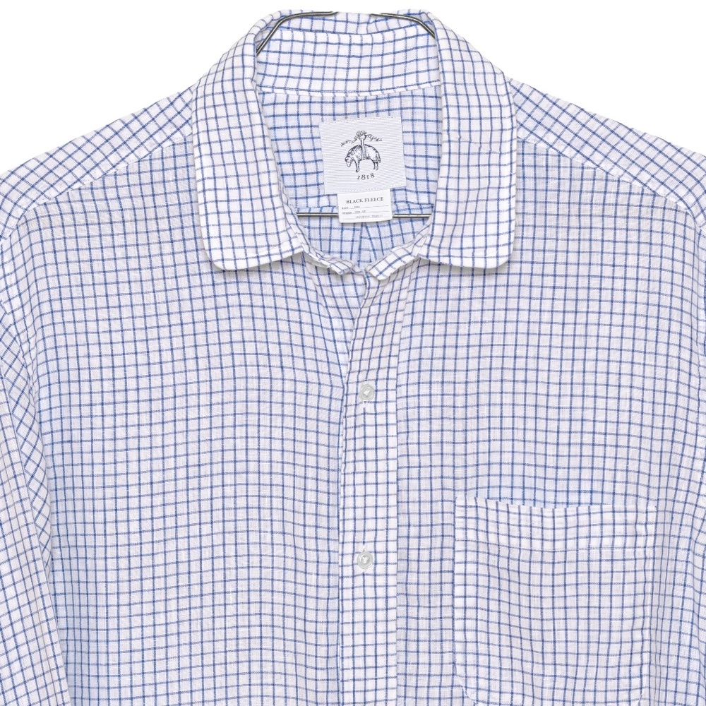 BROOKS BROTHERS THOM BROWNE BLACK FLEECE MENS LINEN SHIRT BB4 (16x36/L)
